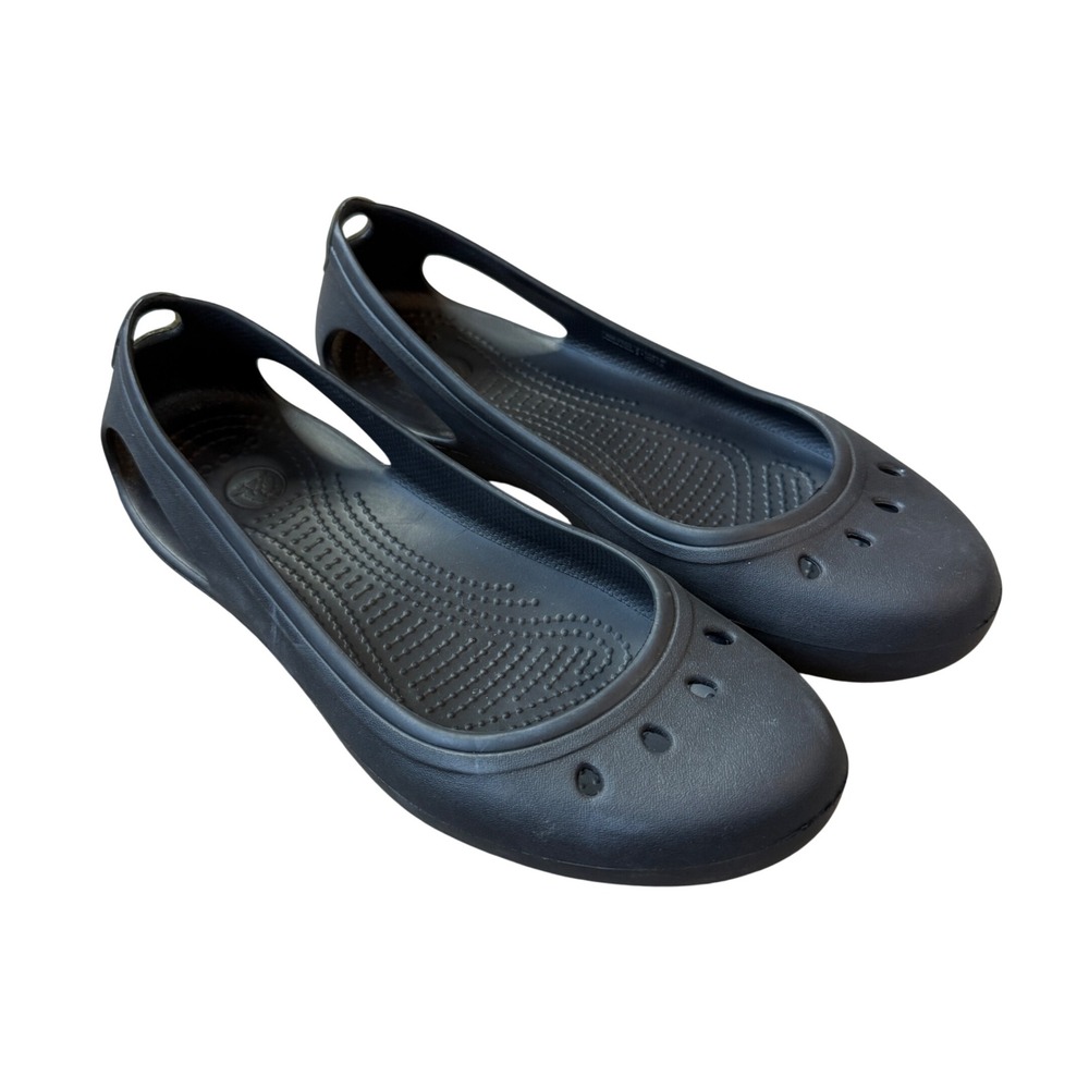 Crocs Kadee Ballet Flats Black Slip On Comfort Shoes Womens 9 11215
